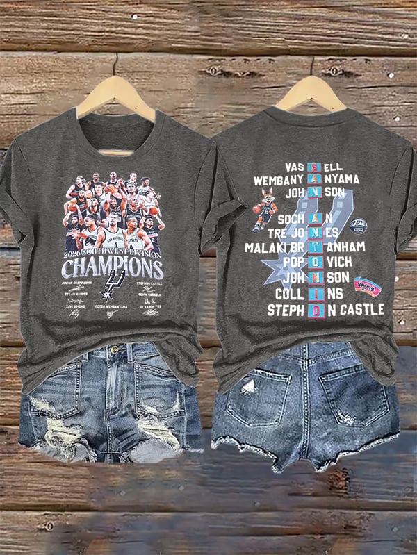 Women's  CHAMPIONS Print Round Neck T-shirt