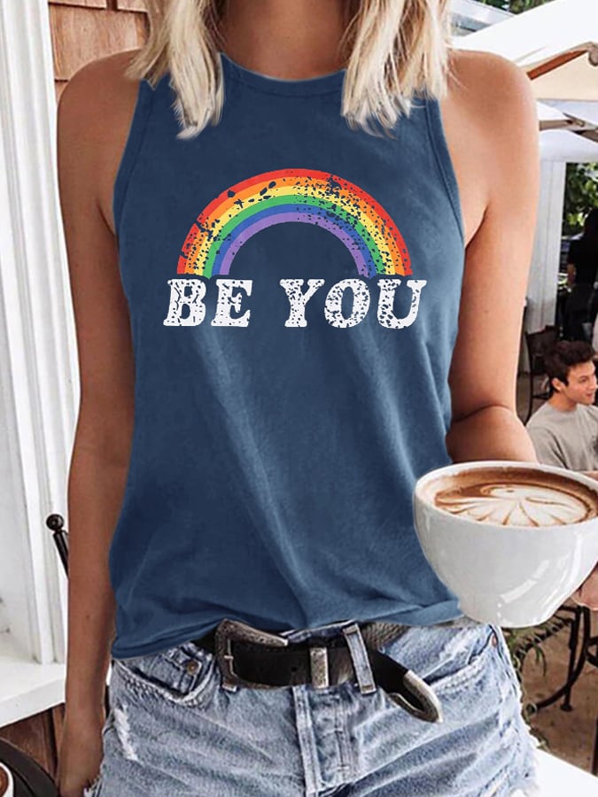 Women's Be You Print Tank Top