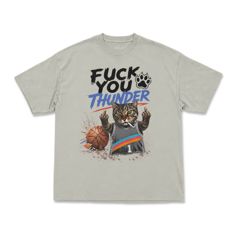 Vintage Cat Basketball Graphic T-Shirt