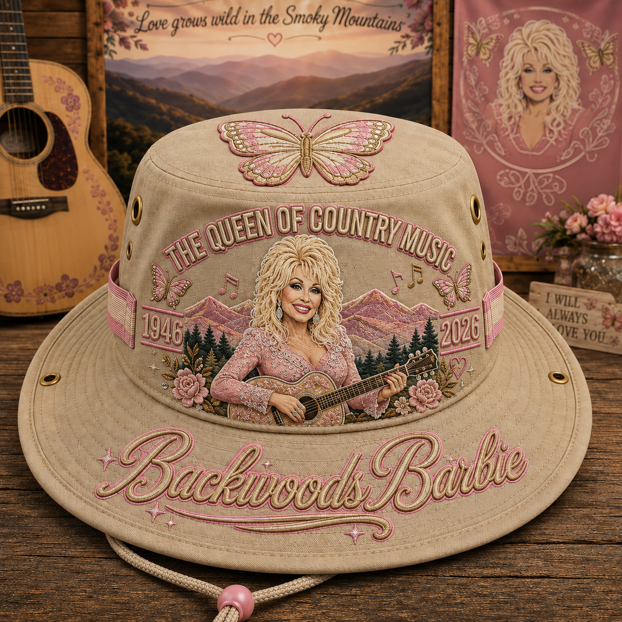 🇺🇸 Last Day Promo: 49% OFF🎸🦋Queen of Country Music Memorial Boonie Hat