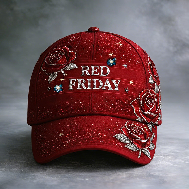 Red Friday Print Casual Hat