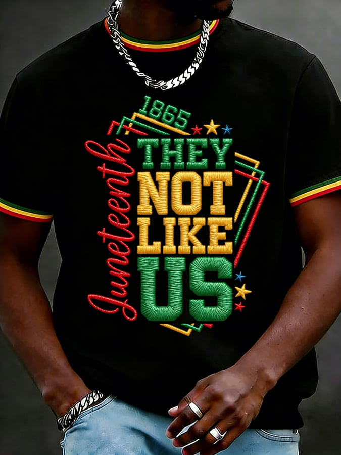 Men's Juneteenth They Not Like Us Printed Casual T-shirt