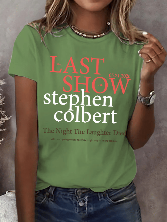 🔥Last Day 49% Off🔥Retro Last Show 05.21.2026 The Night The Laughter Died After The Opening Monol, Hopefully People Laughed During The Show Print T-Shirt