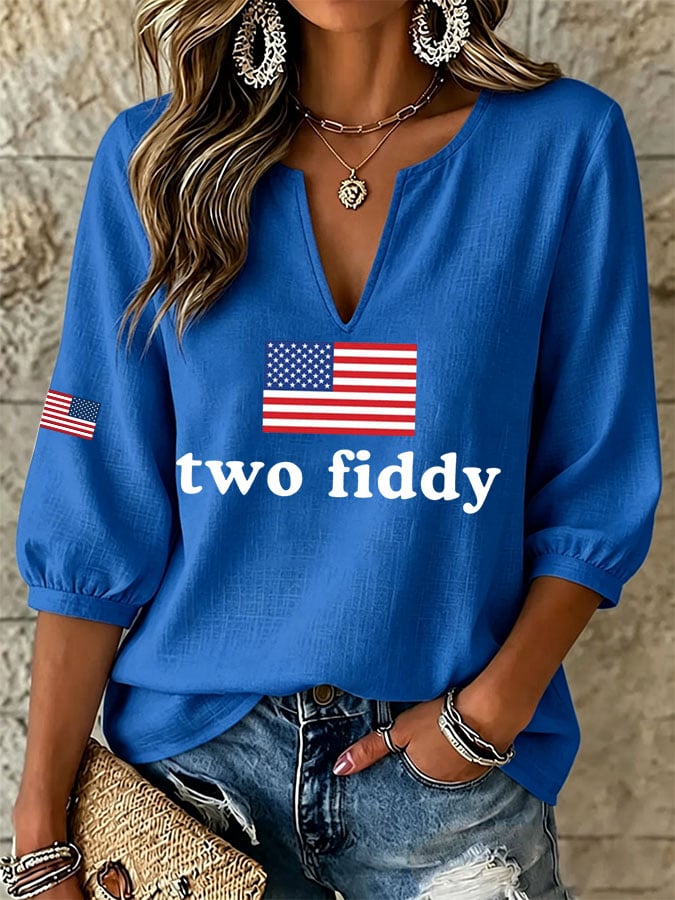 Women's Vintage Print Top