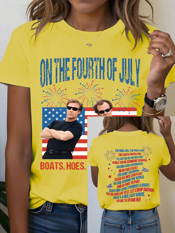 Women's  ON THE FOURTH OF JULY Print T-Shirt