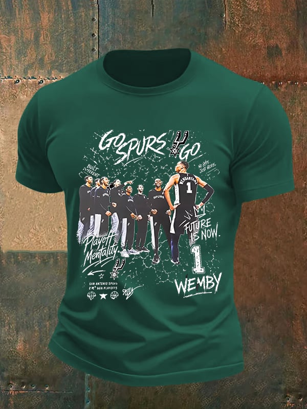 Men's  WEMBY Print Round Neck T-shirt