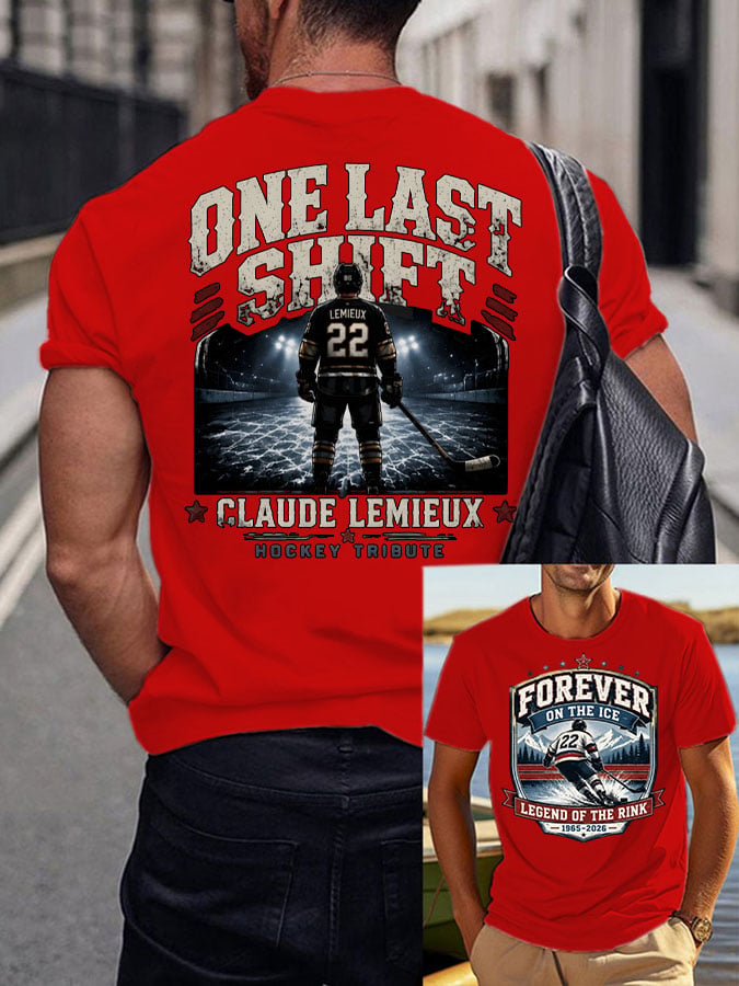 Men's Forever On The Ice Legend Of The Rink Hockey 1965-2026 Printed Casual T-Shirt