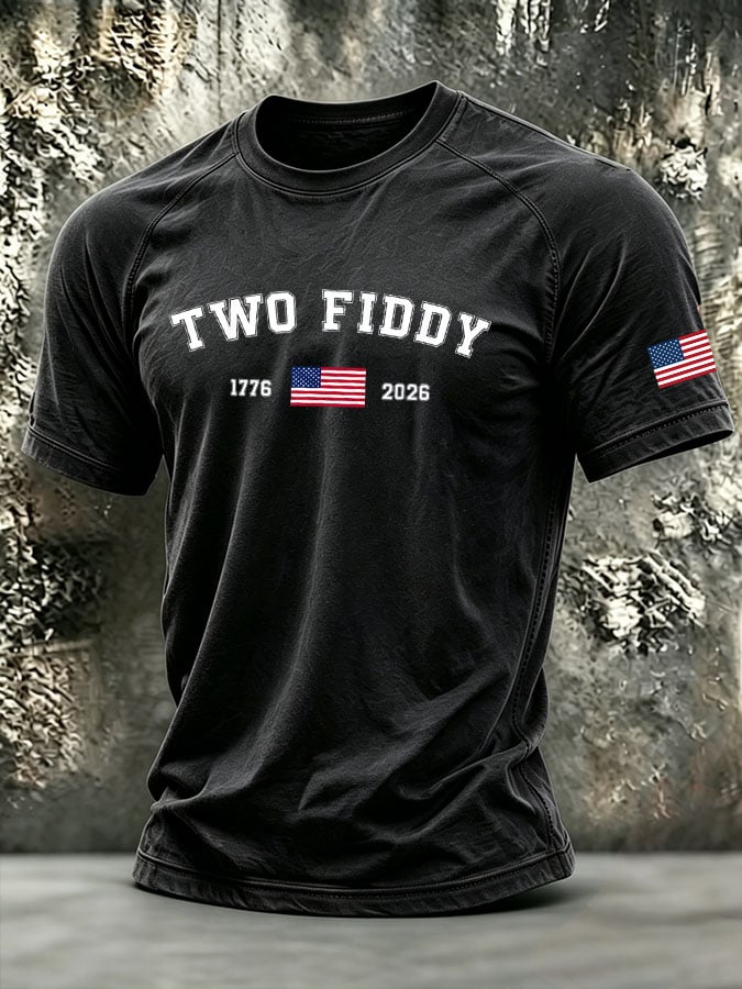 Men's Retro Print Short-Sleeve T-Shirt
