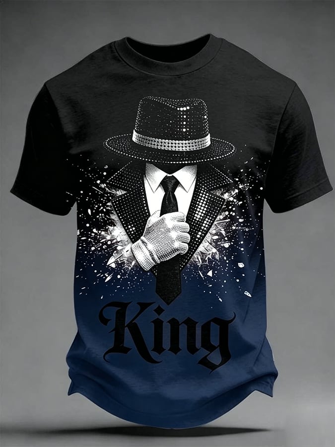 Men's Pop Music Inspired Printed Casual T-shirt