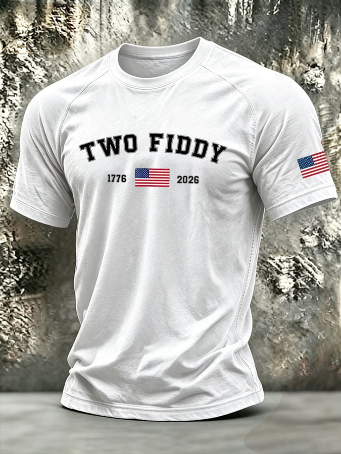 Men's Retro Print Short-Sleeve T-Shirt