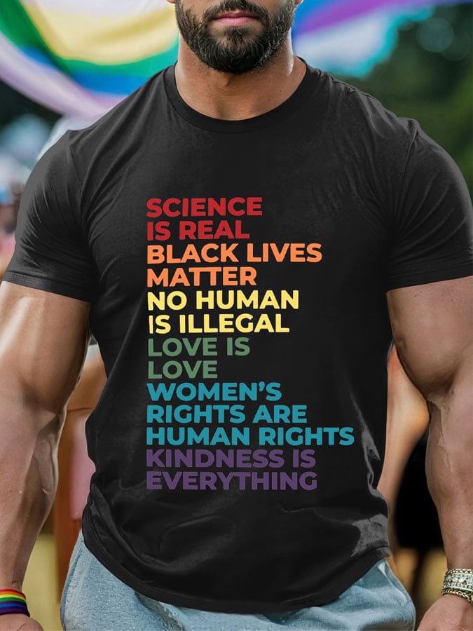 Men's Pride Month Print Casuasl T-Shirt