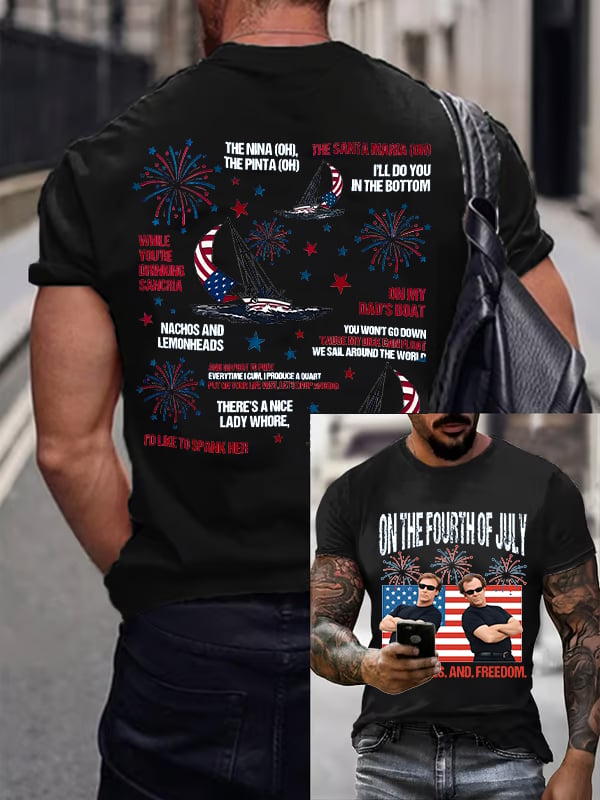 Men's ON THE FOURTH OF JULY Print T-Shirt