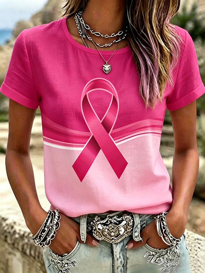 Women's Vintage Print Casual T-Shirt