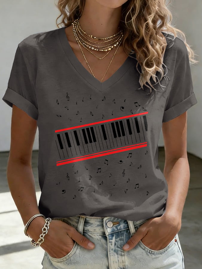 Women's King Of Pop Print Casual T-shirt