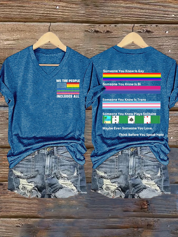 Women's We The People Includes All Printed T-shirt