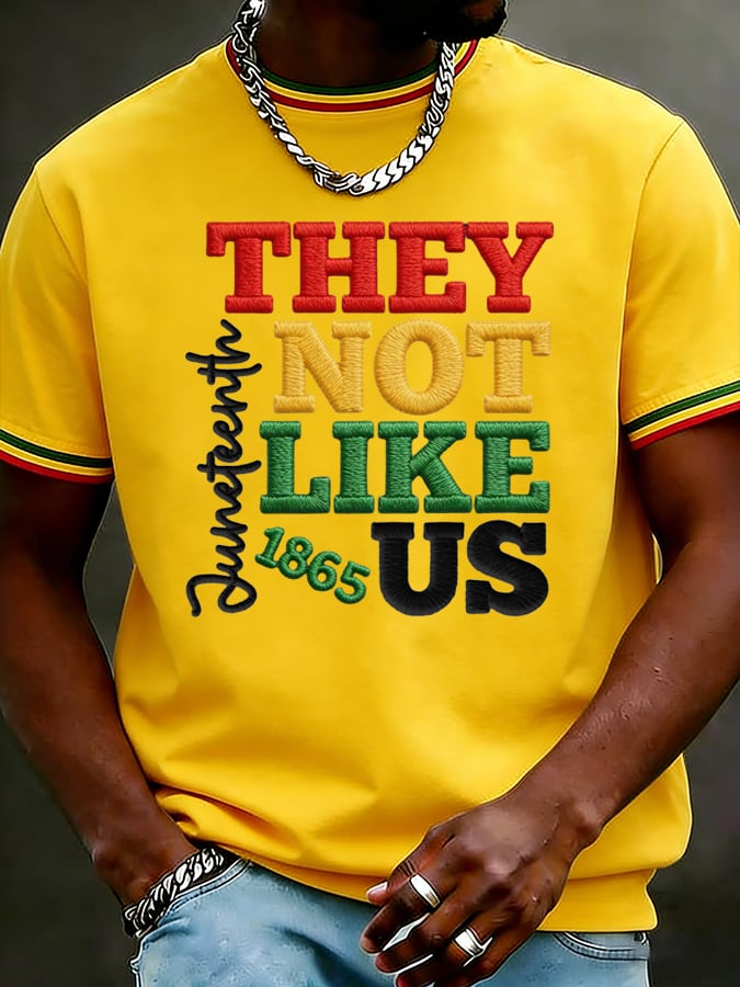 Men's Juneteenth They Not Like Us Printed Casual T-shirt