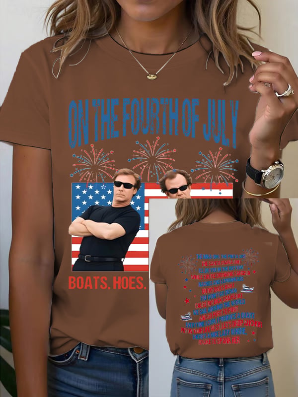 Women's  ON THE FOURTH OF JULY Print T-Shirt