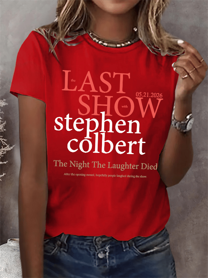 🔥Last Day 49% Off🔥Retro Last Show 05.21.2026 The Night The Laughter Died After The Opening Monol, Hopefully People Laughed During The Show Print T-Shirt