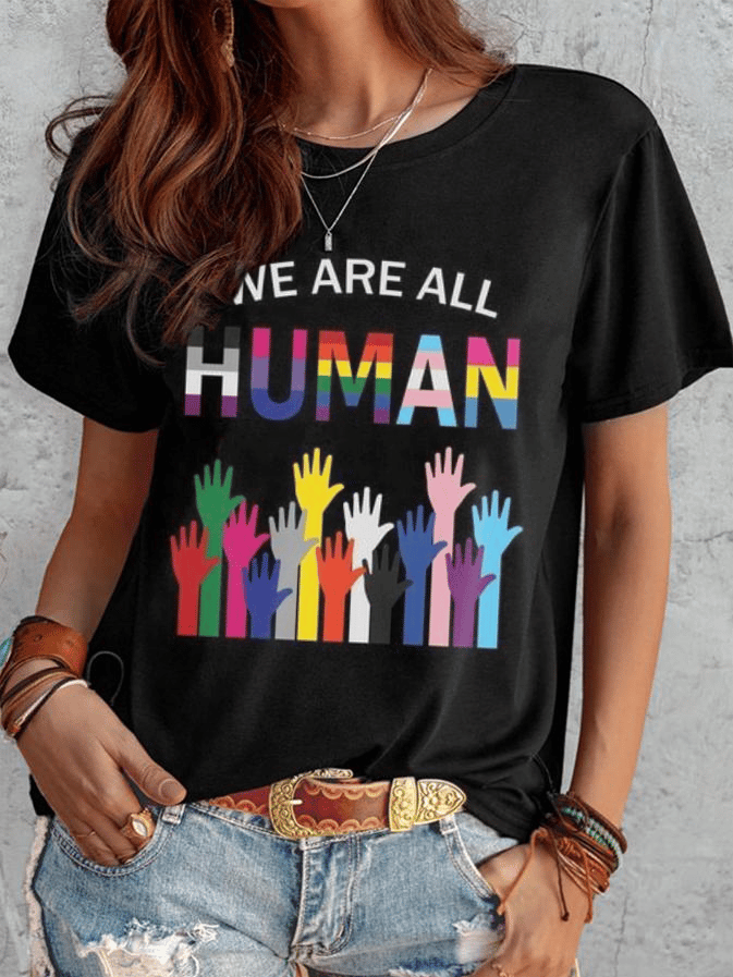 Women's Gay Print Short Sleeve T-Shirt