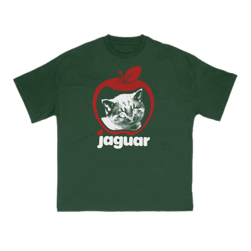 The Cat In The Red Apple Print T-shirt