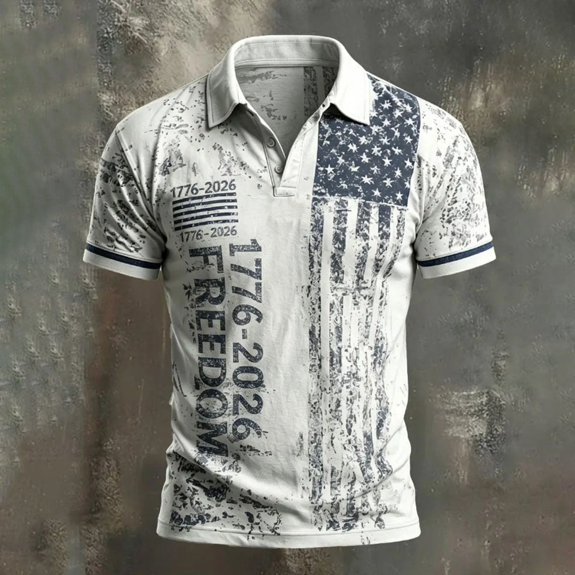 Men's Anniversary Geometric Personalized Printed Polo Shirt