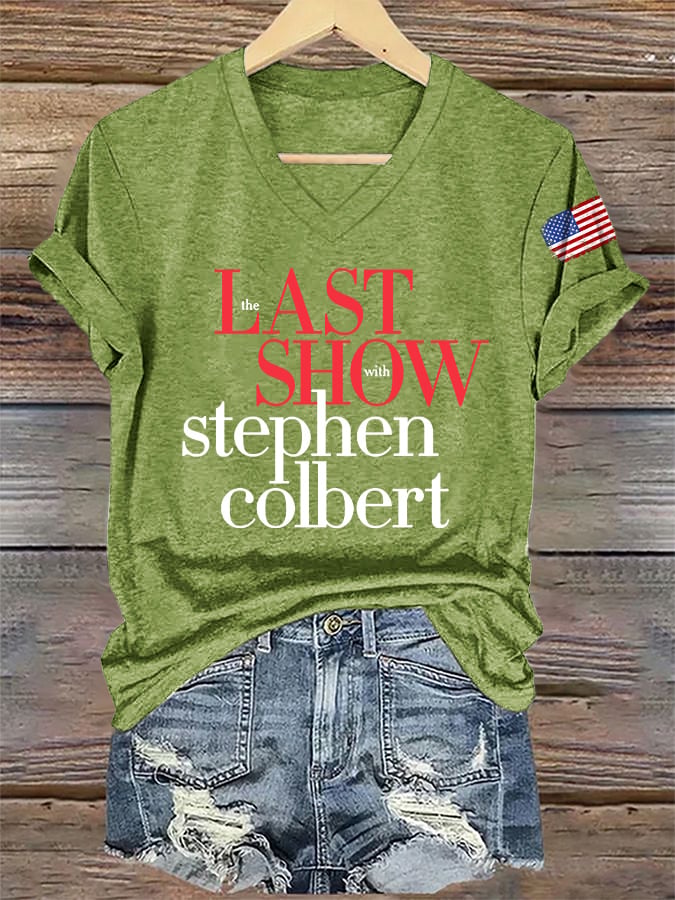 🔥Last Day 49% Off🔥V-Neck Retro Last Show Print T-Shirt