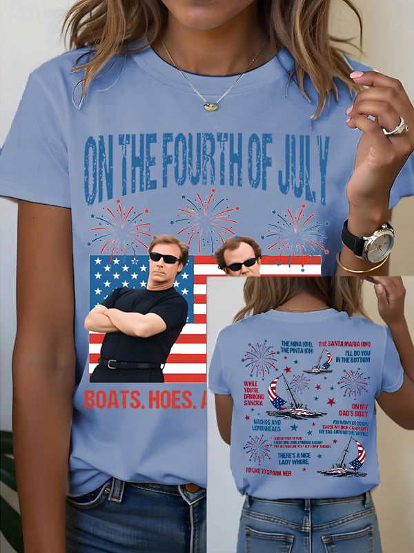 Women's  ON THE FOURTH OF JULY Print T-Shirt