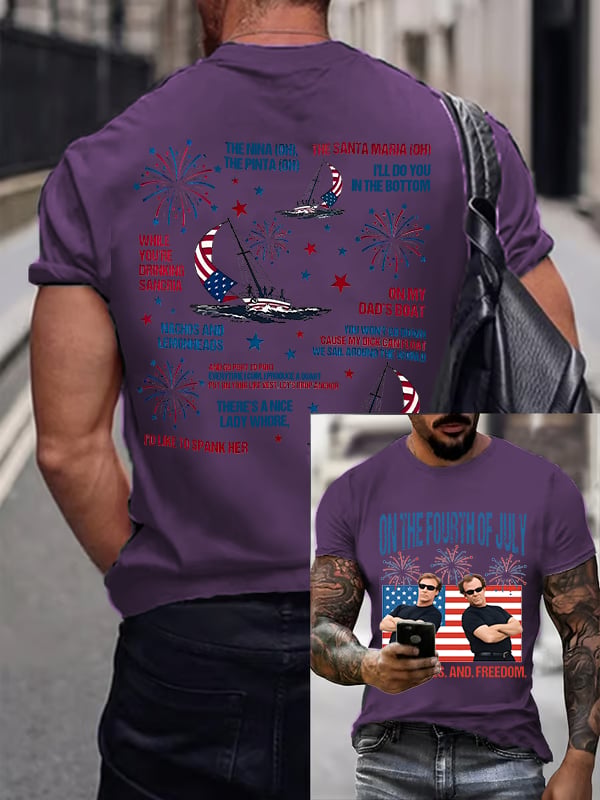 Men's ON THE FOURTH OF JULY Print T-Shirt