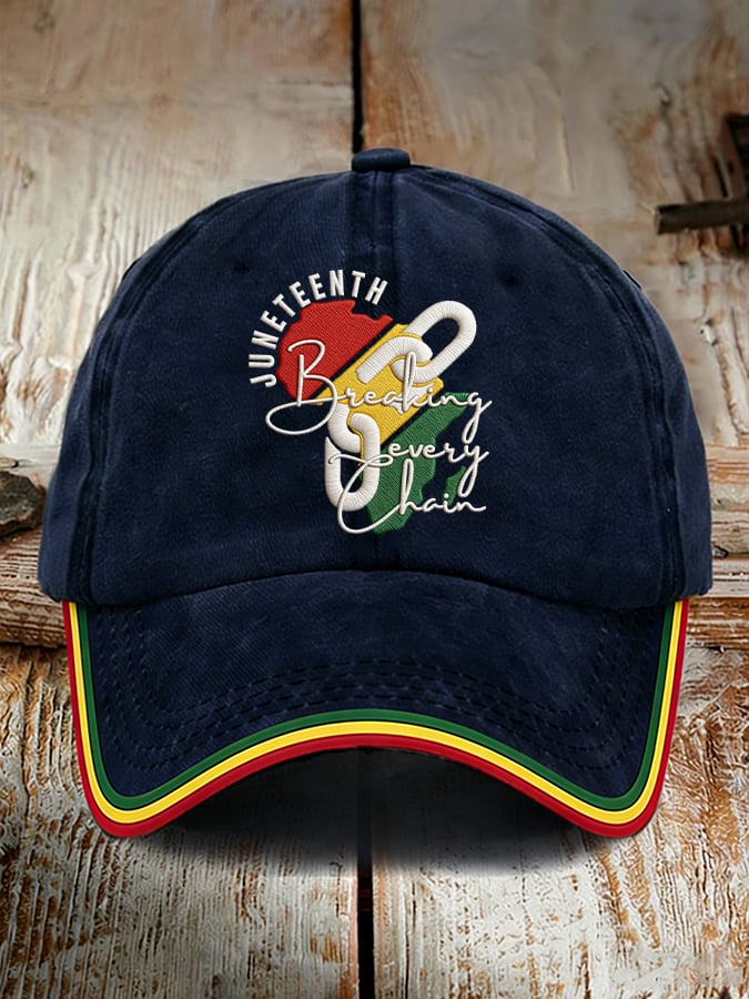 Unisex Juneteenth Breaking Every Chain Print Hat