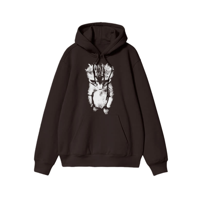 Funny Cat Meme Print Causal Hoodie
