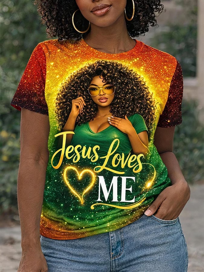 Women's Juneteenth Print Casual T-shirt