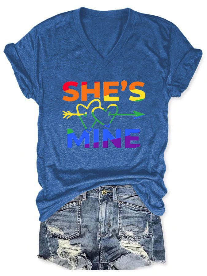 Women's She's Mine Print Short Sleeve T-Shirt