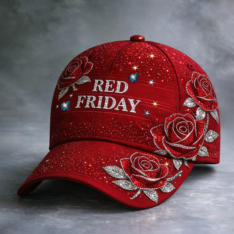 Red Friday Print Casual Hat