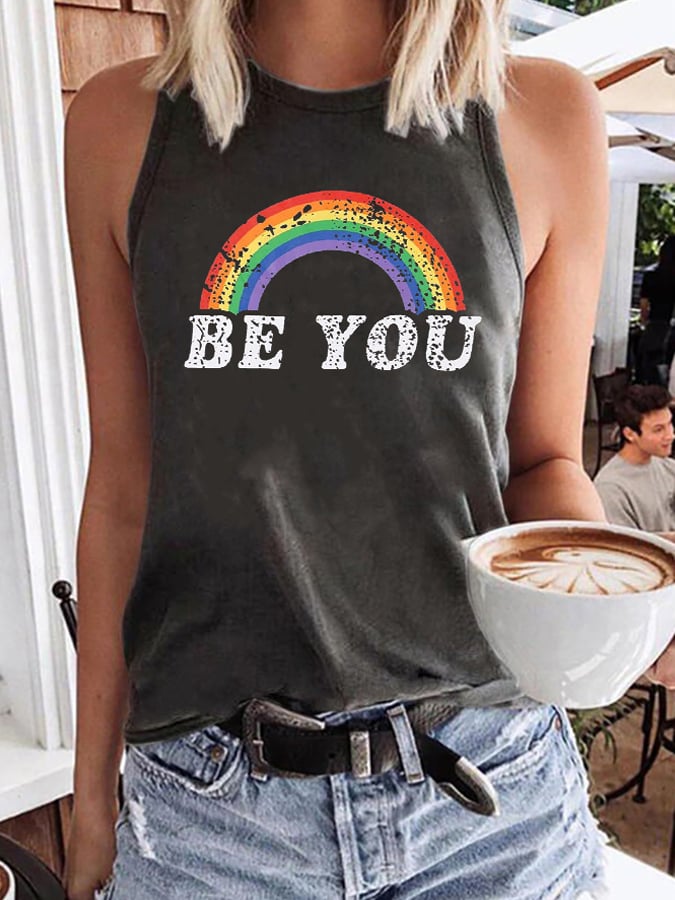 Women's Be You Print Tank Top