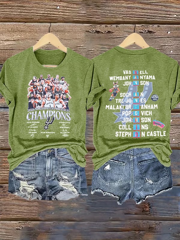Women's  CHAMPIONS Print Round Neck T-shirt