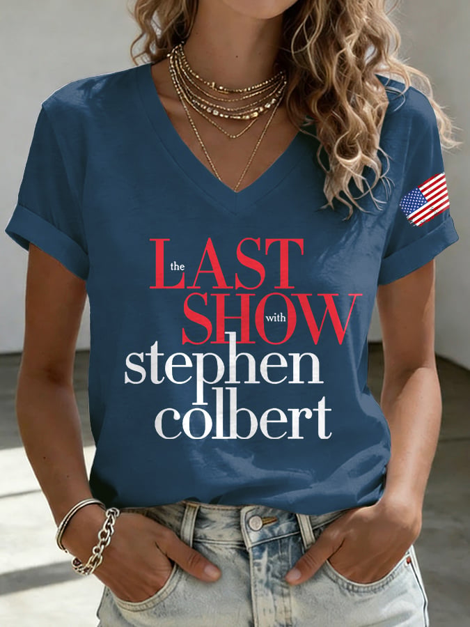 🔥Last Day 49% Off🔥V-Neck Retro Last Show Print T-Shirt