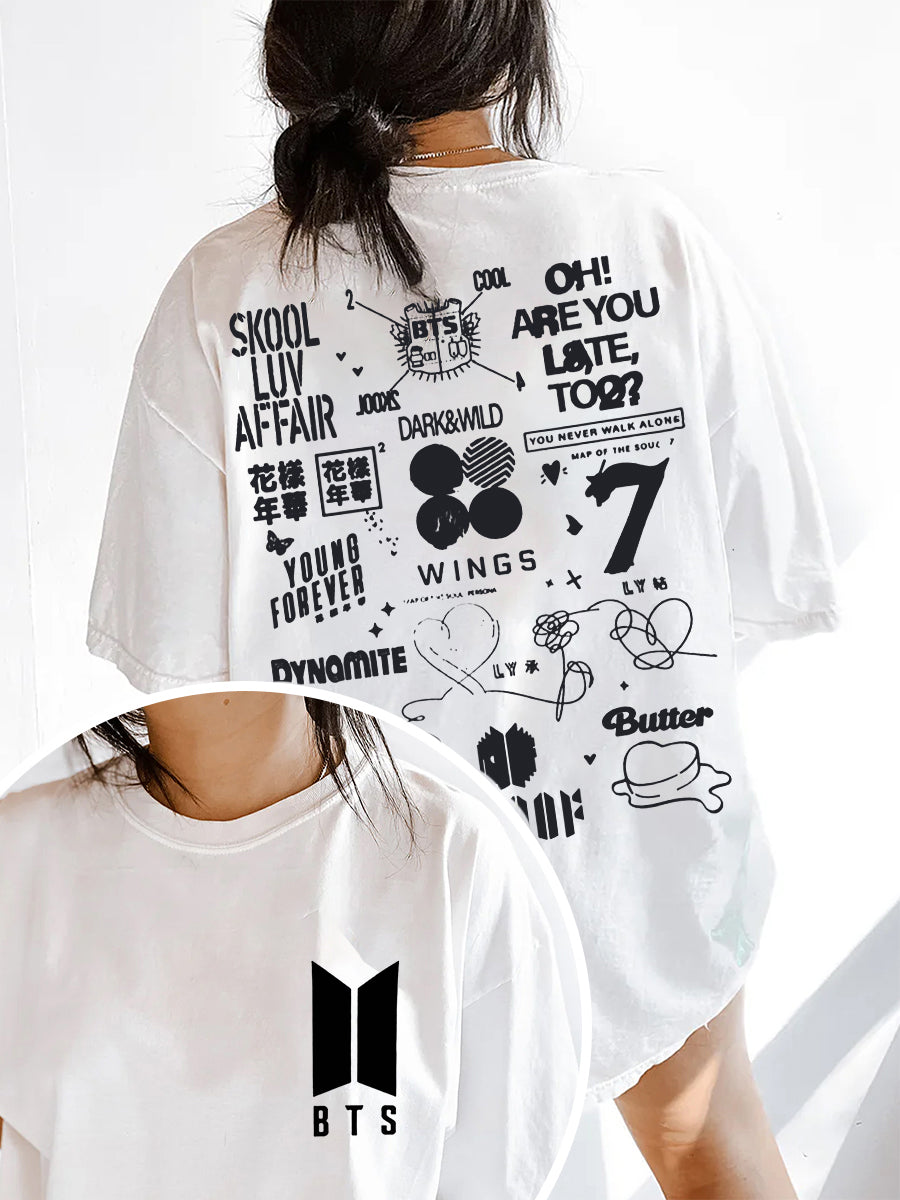 BTS Double-Sided Printed Women's Tee