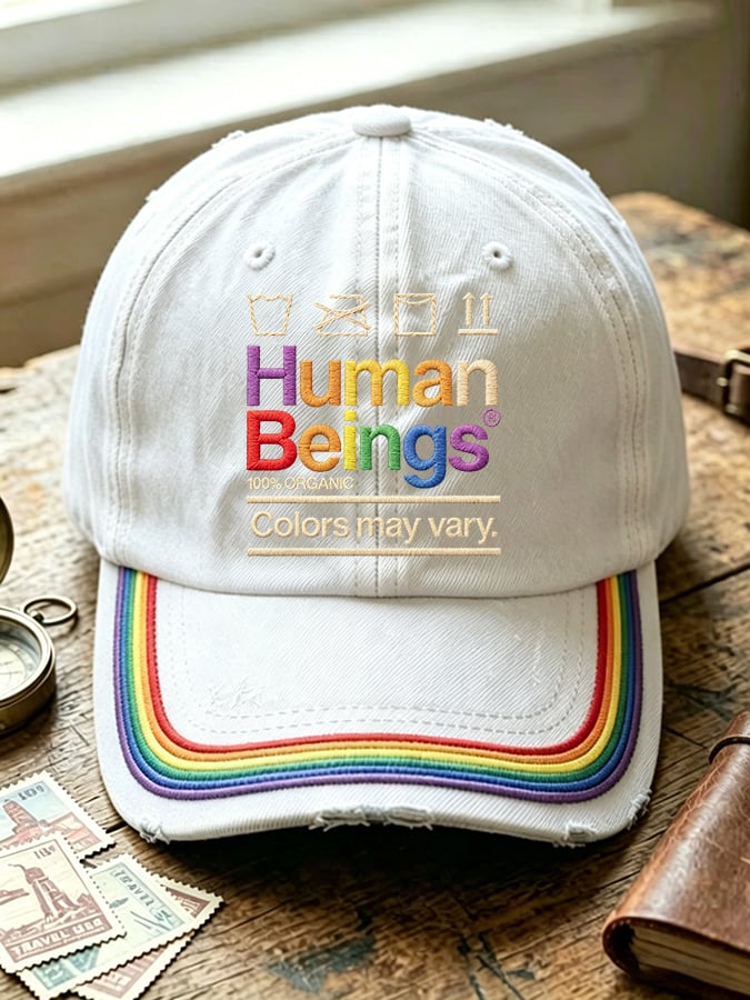 Unisex Human Beings Colors May Vary Print Casual Hat