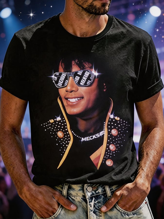 Men'S Michael Superstar Print Short-Sleeve T-Shirt
