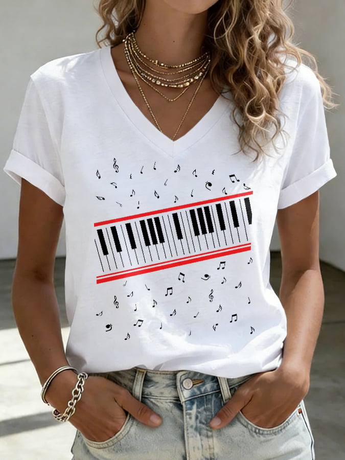 Women's King Of Pop Print Casual T-shirt