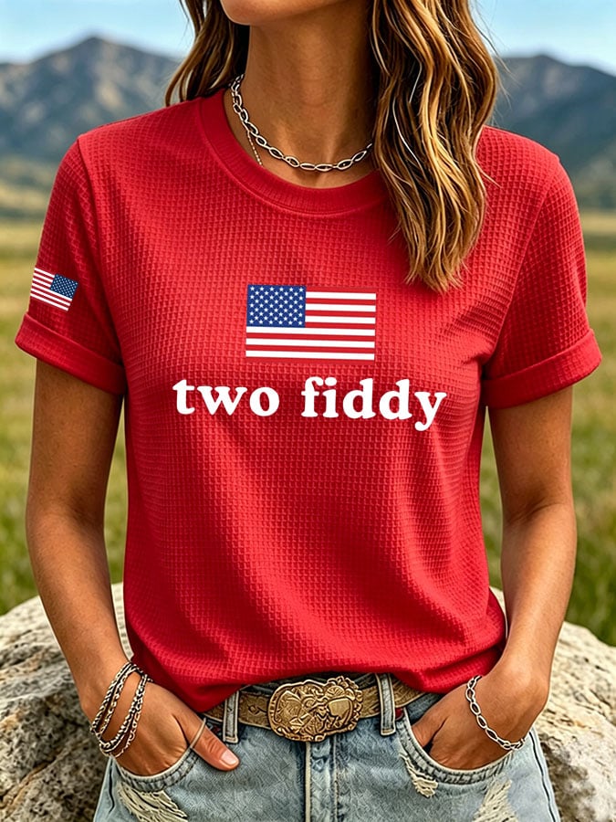 Women's Print Waffle T-shirt