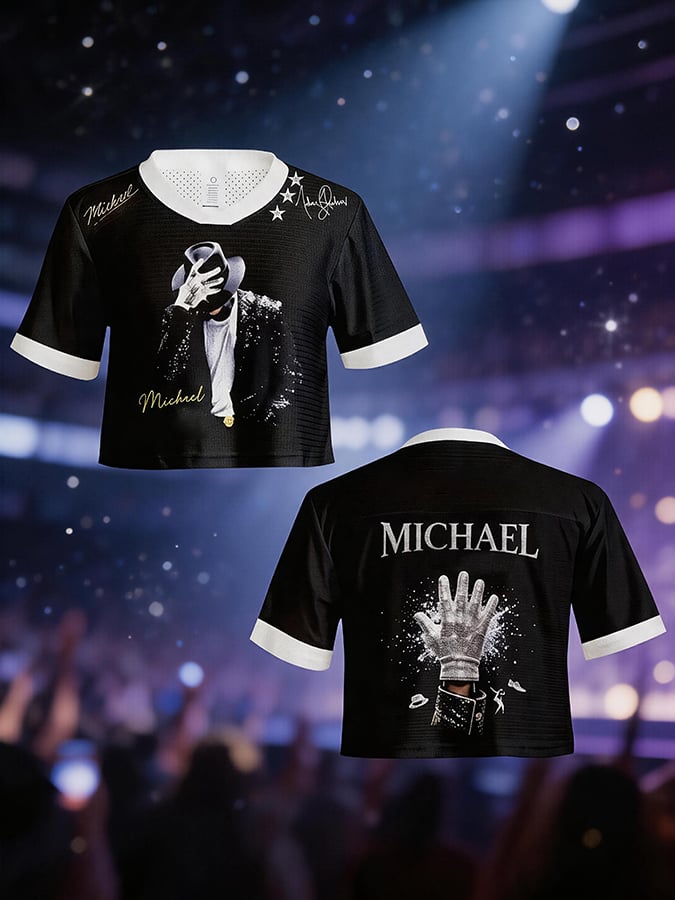 His Music, His Story, His Legend – Michael The Superstar Print Short-Sleeved T-Shirt For Women