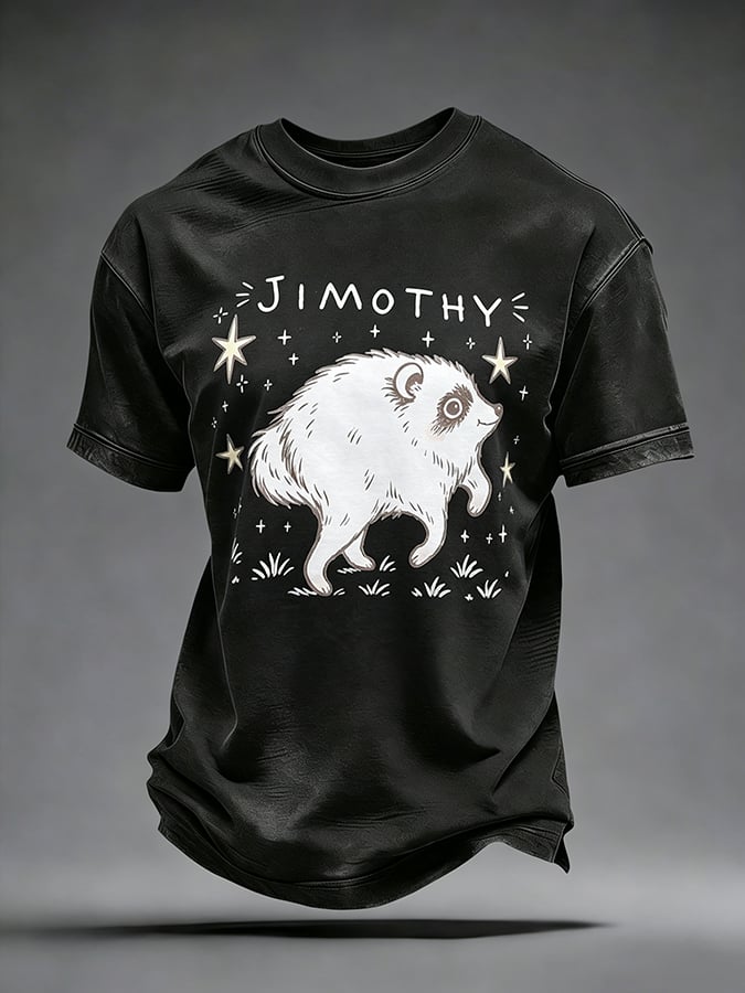 Men's Jimothy Raccoon Seattle Printing  T-Shirts