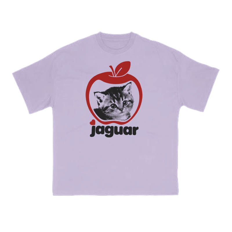 The Cat In The Red Apple Print T-shirt