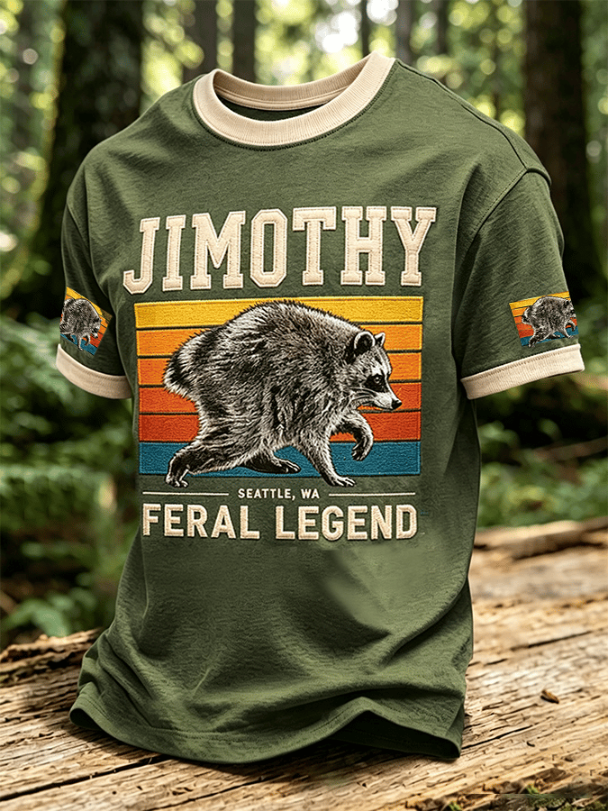 Men's Raccoon Jimothy Print T-Shirt