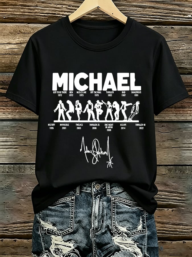 Women's Pop Music Inspired Printed  T-Shirt