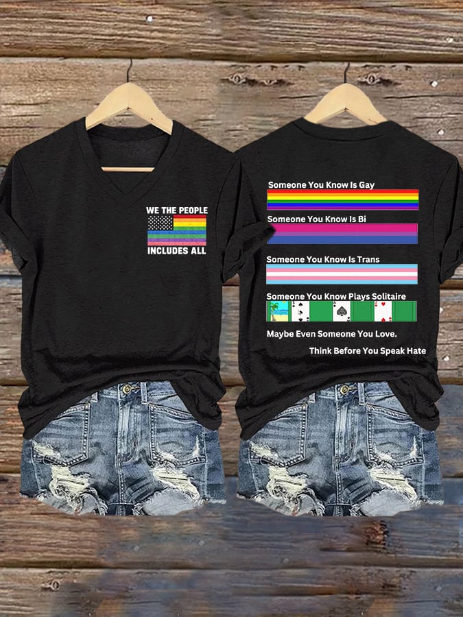 Women's We The People Includes All Printed T-shirt
