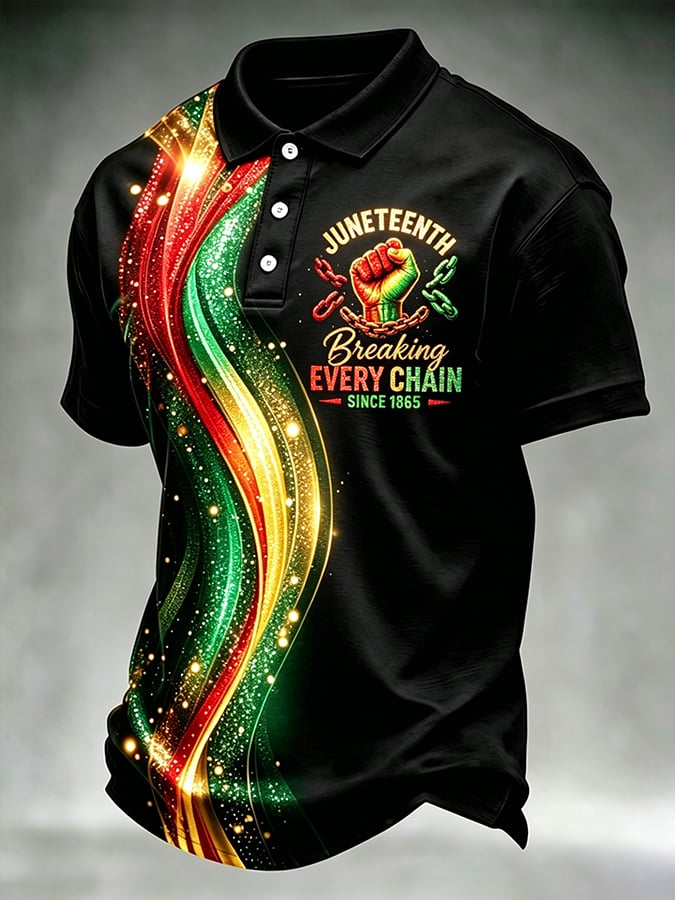 Men'S Juneteenth Celebrate Freedom Free Ish Since 1865   Printed Polo Shirt