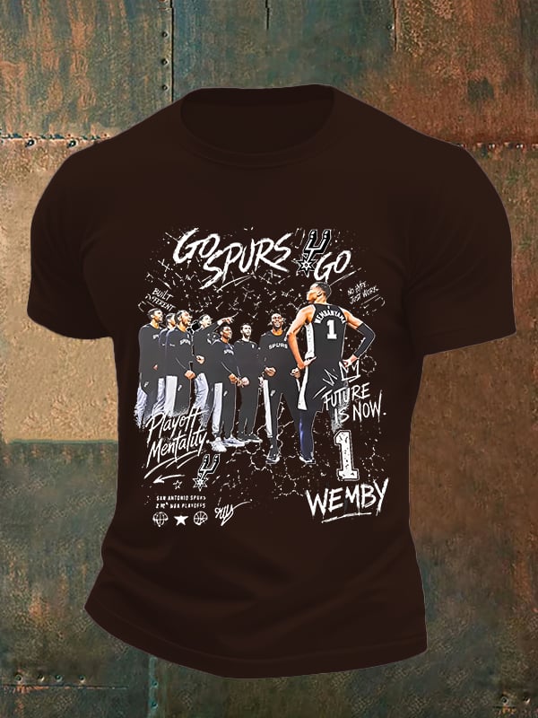 Men's  WEMBY Print Round Neck T-shirt