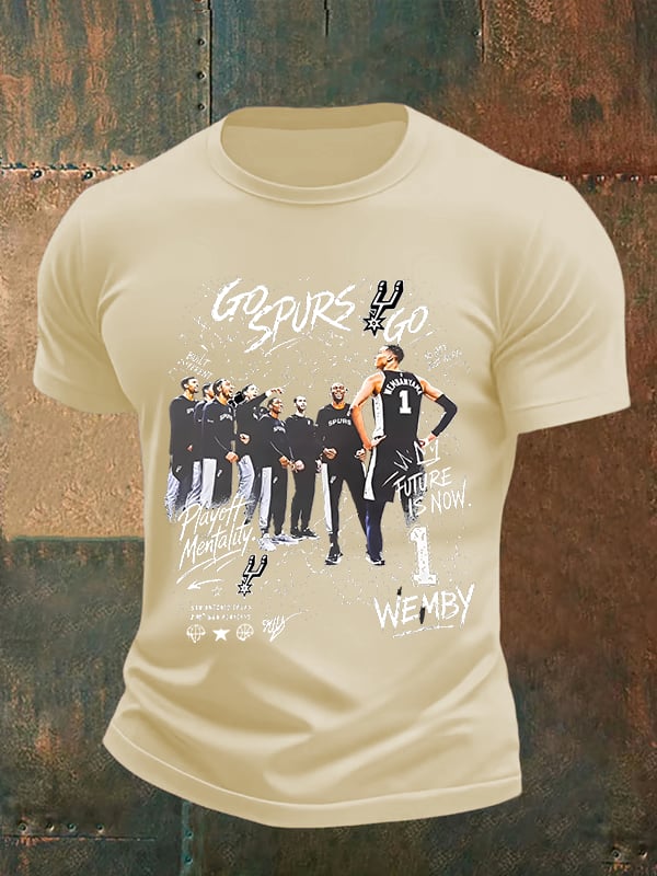 Men's  WEMBY Print Round Neck T-shirt